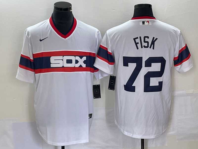 Men's Chicago White Sox #72 Carlton Fisk White Throwback Cool Base Stitched Jersey,We sell and wholesale Men's Chicago White Sox #72 Carlton Fisk White Throwback Cool Base Stitched Jersey on line form chian!